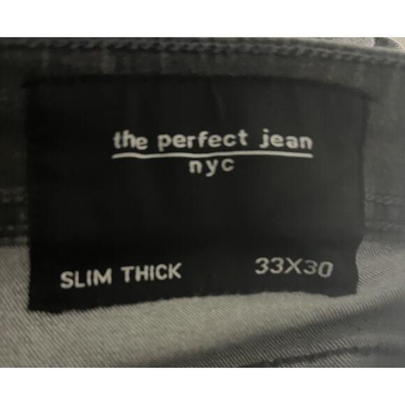 NWT nyc The Perfect Jean Men’s Gray 33 X 30 Slim Thick - Picture 3 of 4